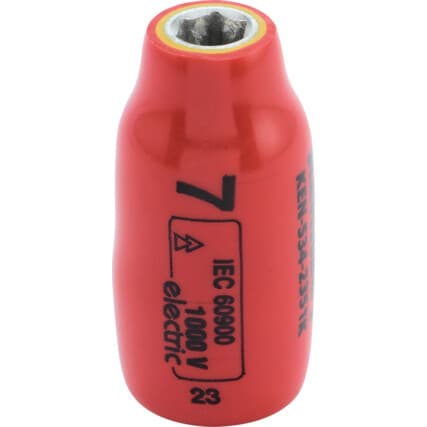 3/8in. Encaixe, Padrão Isolado Soquete, 10mm, Métrico, Revestimento isolante — Vista principal