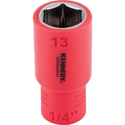 1/4" Isolado Sextavado Soquetes 13MM — Vista principal
