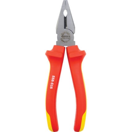 Alicate universal, Serrilhado, Aço-liga de alto carbono, 180mm, Isolado, VDE — Vista principal