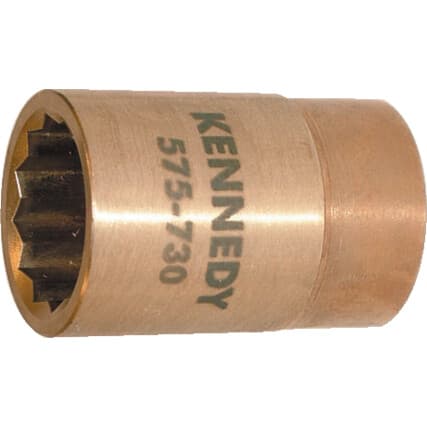 1/2in. Encaixe, Padrão Soquete antichispa, 24mm, Métrico, Acabamento acetinado — Vista principal