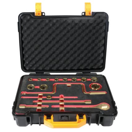 1/2in. Encaixe, Soquete antichispa Conjunto, Métrico, 10mm - 32mm, Conjunto de 16, Acabamento polido — Vista principal