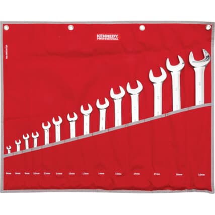 Métrico, Conjunto de chaves combinadas, 6-32mm, Conjunto de 14, Aço cromo-vanádio — Vista principal