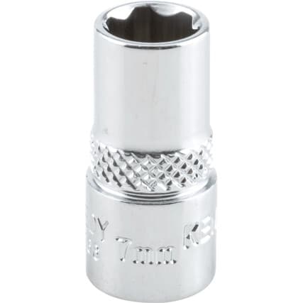 1/4in. Encaixe, Padrão KenGrip® Soquete, 7mm, Métrico, Acabamento cromado — Vista principal