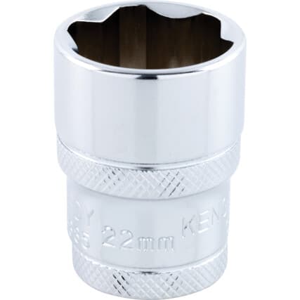 1/2in. Encaixe, Padrão KenGrip® Soquete, 22mm, Métrico, Acabamento cromado — Vista principal