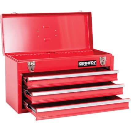 Profissional, Portable Baú de ferramentas, Vermelho, 3 Gavetas, 300mm (H), 520mm (L), 218mm (W), 30kg Capacidade, Serviço ligeiro — Vista principal