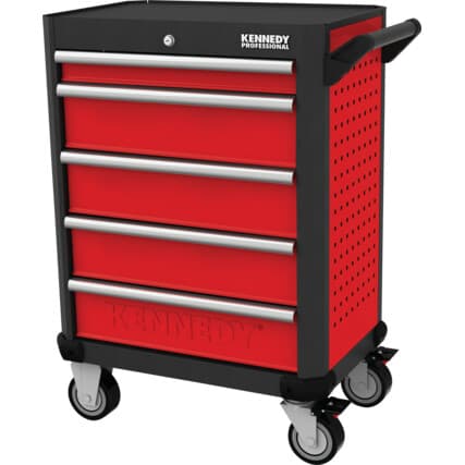 Ultimate, Armário de ferramentas com rodas, Vermelho/Cinzento, 5 Gavetas, 844mm (H), 706mm (L), 461mm (W), 550kg Capacidade, Reforçado — Vista principal