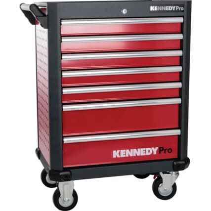 Ultimate, Armário de ferramentas com rodas, Vermelho/Cinzento, 7 Gavetas, 845mm (H), 710mm (W), 465mm (D), 550kg Capacidade, Reforçado — Vista principal