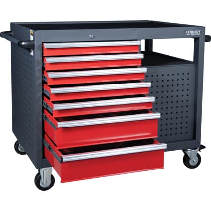 Ultimate, Service Cart, Vermelho/Cinzento, 10 Gavetas, 845mm (H), 1123mm (L), 791mm (W), 550kg Capacidade, Reforçado — Vista principal