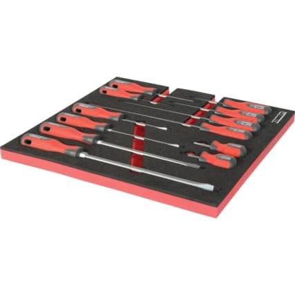 12 peças Pro-Torq Conjunto de chaves de fendas em Espuma de organização com 2/3 de largura para Baús de ferramentas — Vista principal