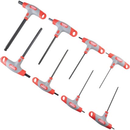Chave sextavada, Punho em T, Ballend, Métrico, 2-10mm, 8 peças — Vista principal